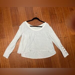Free People We the Free Long Sleeve Flowy Top Light Blue Baby Blue Size XS